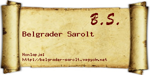 Belgrader Sarolt névjegykártya